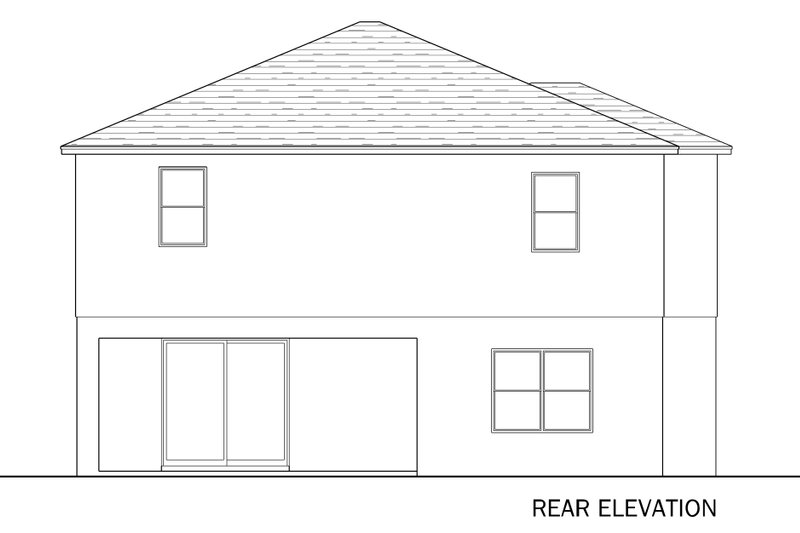 Architectural House Design - Exterior - Rear Elevation for Traditional House Plan #1058-257 - 4 bed, 2.5 bath