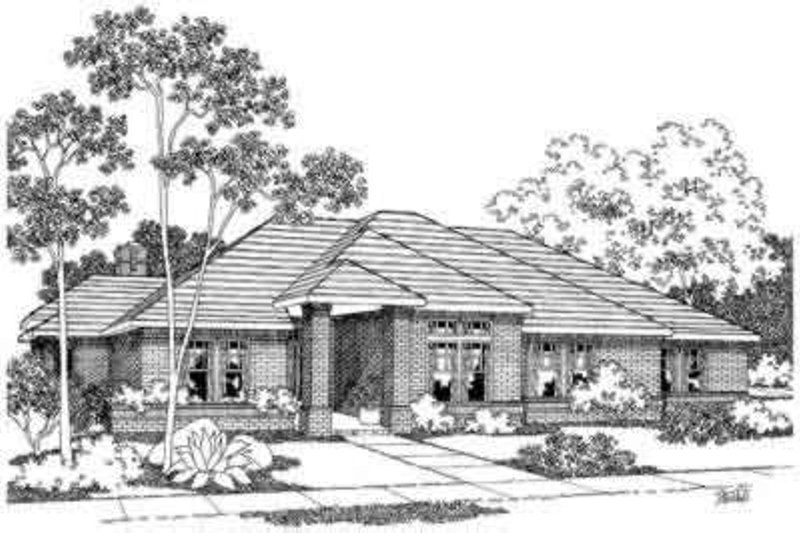 House Blueprint - Modern Exterior - Front Elevation Plan #124-215