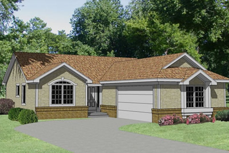 Traditional Style House Plan - 3 Beds 2 Baths 1286 Sq/Ft Plan #116-201