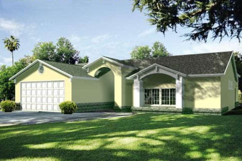 Dream House Plan - Adobe / Southwestern Exterior - Front Elevation Plan #1-243