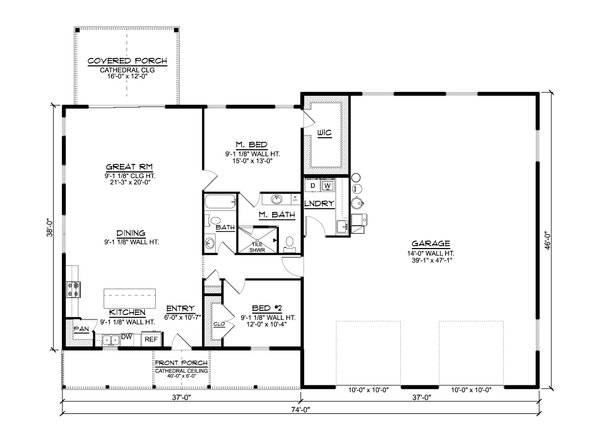Barndominium Floor Plan - Main Floor Plan #1064-232