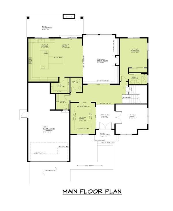 House Blueprint - Farmhouse Floor Plan - Main Floor Plan #1066-226