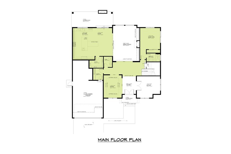 Dream House Plan - Floor Plan - Main Floor for Farmhouse House Plan #1066-226 - 5 bed, 4.5 bath