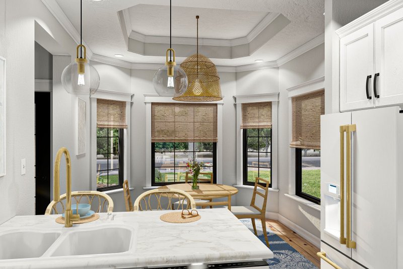 Architectural House Design - Interior - Dining Room for Mediterranean House Plan #455-135 - 3 bed, 2 bath