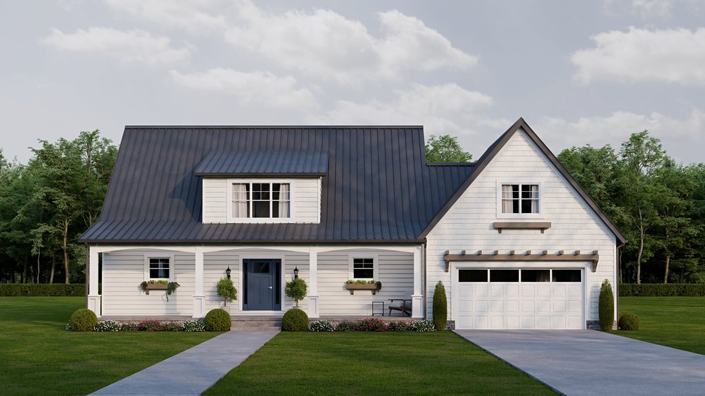 Exterior - Front Elevation 2 for Country House Plan #1089-61 - 3 bed, 2.5 bath