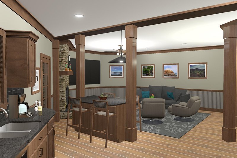 House Blueprint - Interior - Kitchen 1 for Craftsman House Plan #56-718 - 3 bed, 2.5 bath