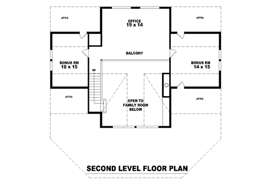 Floor Plan - Upper Floor for Modern House Plan #81-746 - 2 bed, 2 bath