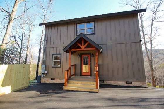 Exterior - Front Elevation for Cabin House Plan #123-119 - 2 bed, 2.5 bath