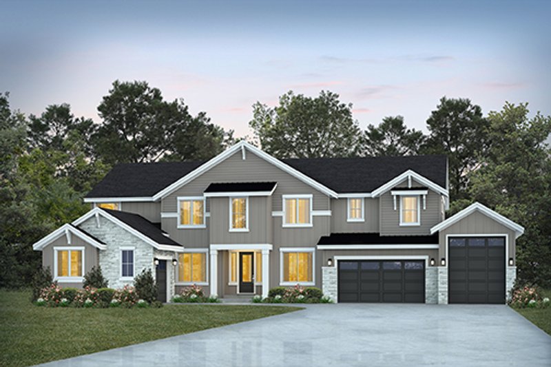 Traditional Style House Plan - 5 Beds 4.5 Baths 4336 Sq/Ft Plan #569-68 ...