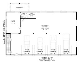 Floor Plan - Main Floor for Traditional House Plan #932-417 - 2 bed, 2.5 bath