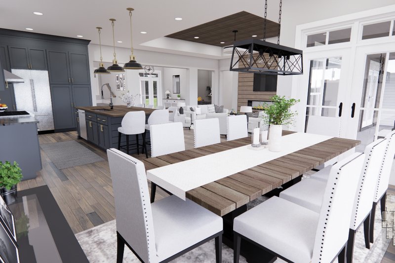 Architectural House Design - Interior - Dining Room for Farmhouse House Plan #51-1233 - 4 bed, 3.5 bath