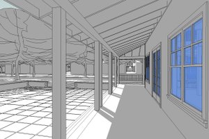 Exterior - Other Elevation 3 for Bungalow House Plan #528-2 - 3 bed, 2.5 bath