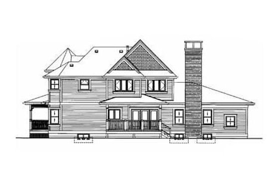 Exterior - Rear Elevation for Victorian House Plan #47-427 - 4 bed, 2.5 bath