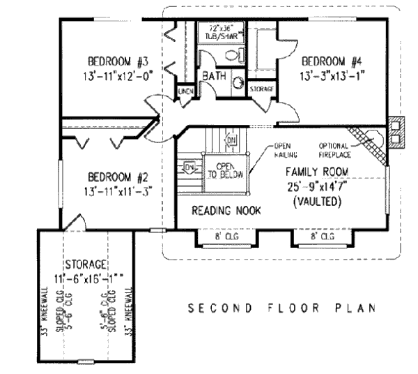 Home Plan - Country Floor Plan - Upper Floor Plan #11-207
