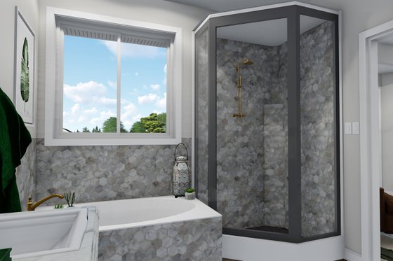 Interior - Master Bathroom 1 for Ranch House Plan #1060-40 - 2 bed, 2 bath
