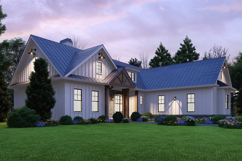 House Plan Design - Exterior - Other Elevation 2 for Farmhouse House Plan #54-547 - 3 bed, 2.5 bath