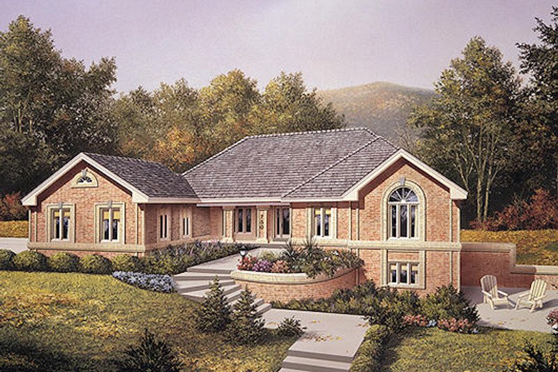 Dream House Plan - Traditional Exterior - Front Elevation Plan #57-293