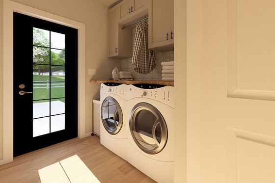 Interior - Laundry 1 for Farmhouse House Plan #126-238 - 2 bed, 2 bath