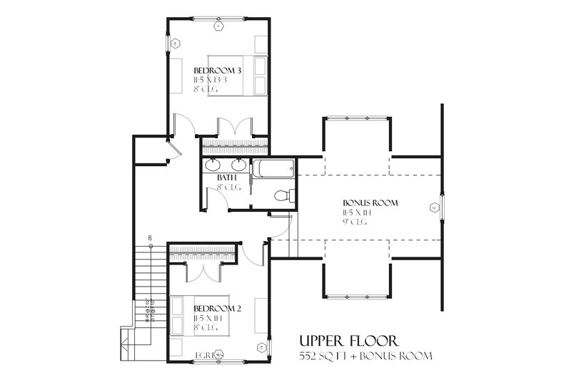 Traditional Style House Plan - 3 Beds 2.5 Baths 1984 Sq/Ft Plan #901-69 ...