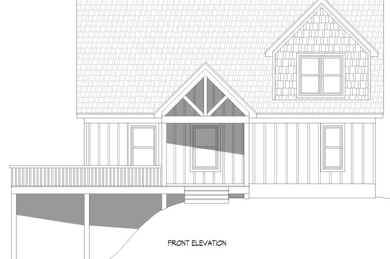 Architectural House Design - Exterior - Other Elevation 1 for Southern House Plan #932-841 - 4 bed, 3 bath