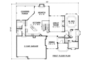 Traditional Style House Plan - 4 Beds 3.5 Baths 2932 Sq/Ft Plan #67-760 