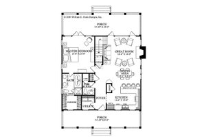Floor Plan - Main Floor for Country House Plan #137-262 - 3 bed, 2.5 bath