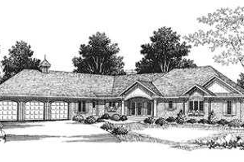 House Blueprint - Traditional Exterior - Front Elevation Plan #70-550