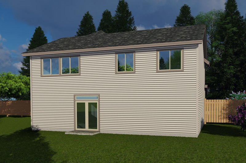 Dream House Plan - Exterior - Rear Elevation for Craftsman House Plan #53-606 - 4 bed, 2.5 bath