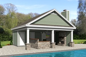 Country Exterior - Front Elevation Plan #932-236