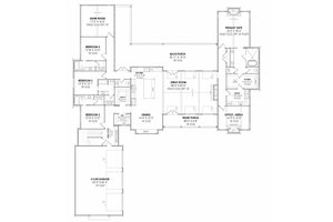 Floor Plan - Main Floor for Farmhouse House Plan #1096-124 - 4 bed, 4.5 bath