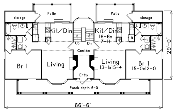 Country Floor Plan - Main Floor Plan #57-143
