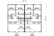 Ranch Style House Plan - 2 Beds 1 Baths 1584 Sq/Ft Plan #1-1300 