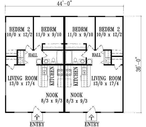 Ranch Floor Plan - Main Floor Plan #1-1300