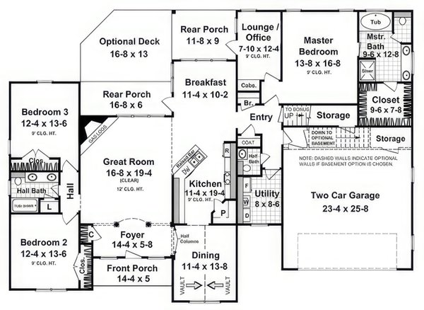 Architectural House Design - Farmhouse Floor Plan - Main Floor Plan #21-547