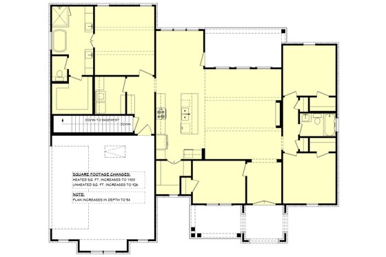 Floor Plan - Other Floor for Ranch House Plan #430-424 - 4 bed, 2 bath