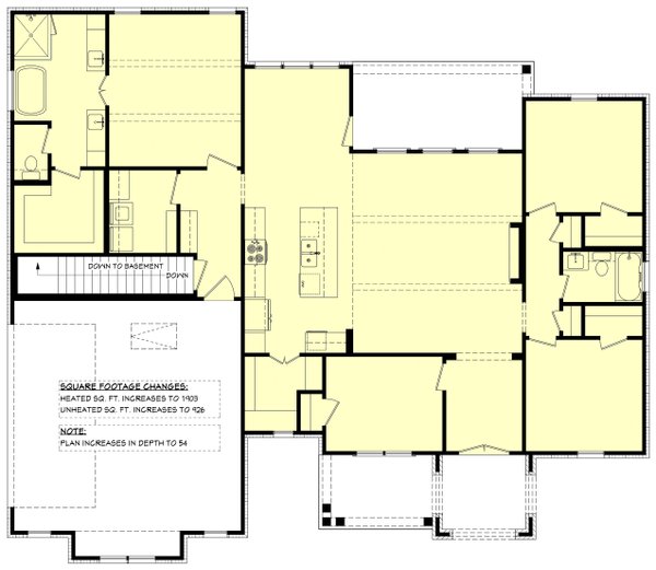 Architectural House Design - Ranch Floor Plan - Other Floor Plan #430-424