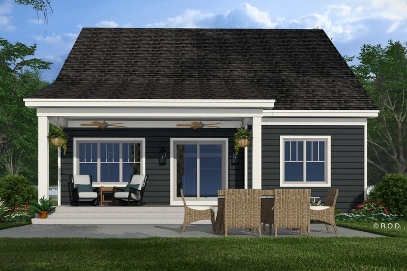 Dream House Plan - Exterior - Rear Elevation for Bungalow House Plan #51-1287 - 3 bed, 3.5 bath