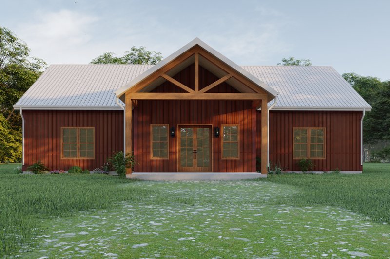 Dream House Plan - Exterior - Rear Elevation for Farmhouse House Plan #1092-14 - 3 bed, 2 bath