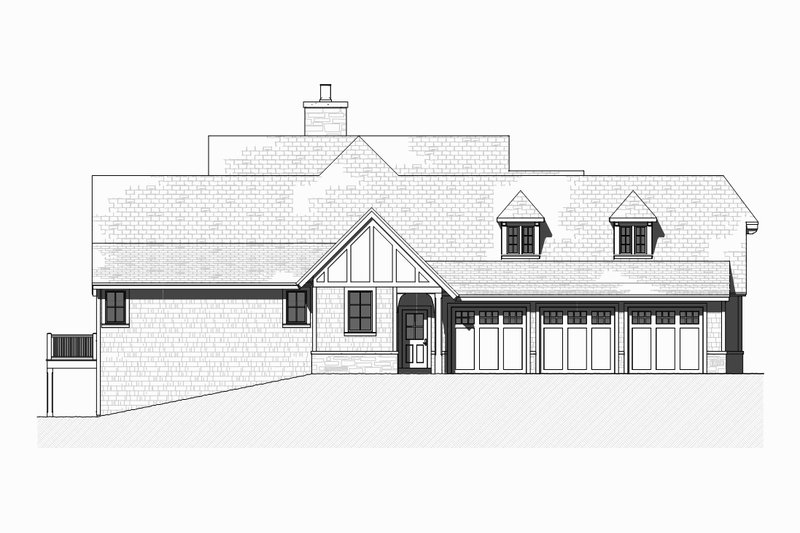 Architectural House Design - Exterior - Other Elevation 1 for Tudor House Plan #901-119 - 5 bed, 3.5 bath
