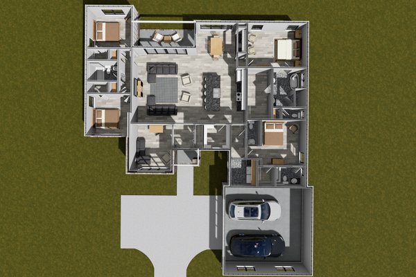 House Blueprint - Modern Floor Plan - Main Floor Plan #513-2329