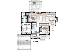 Floor Plan - Main Floor for Contemporary House Plan #23-2727 - 2 bed, 2 bath