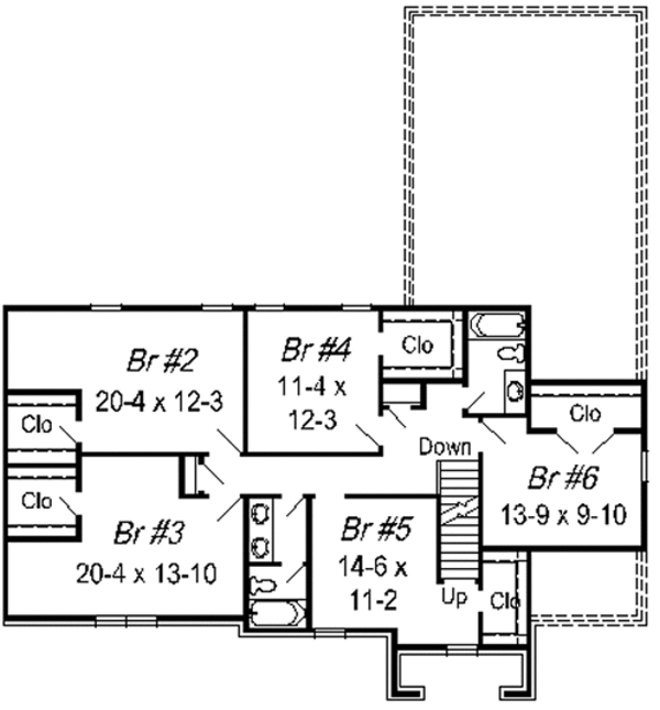 European Floor Plan - Upper Floor Plan #329-285
