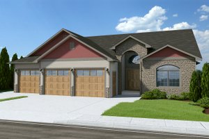 House Blueprint - Traditional Exterior - Front Elevation Plan #126-237