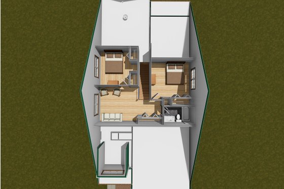 Floor Plan - Upper Floor for Cottage House Plan #513-2271 - 3 bed, 2.5 bath