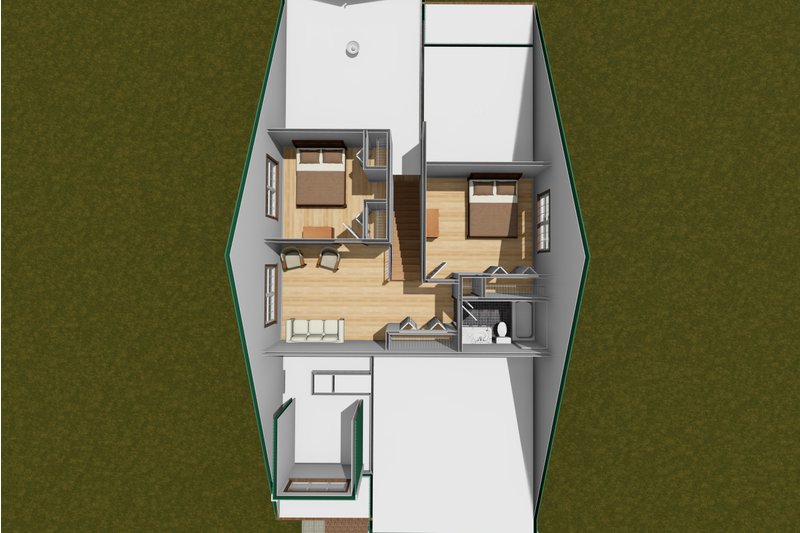 House Blueprint - Floor Plan - Upper Floor for Cottage House Plan #513-2271 - 3 bed, 2.5 bath