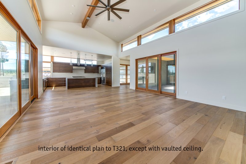House Blueprint - Interior - Family Room for Modern House Plan #892-37 - 3 bed, 3.5 bath