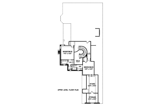 Floor Plan - Upper Floor for European House Plan #141-291 - 3 bed, 2.5 bath