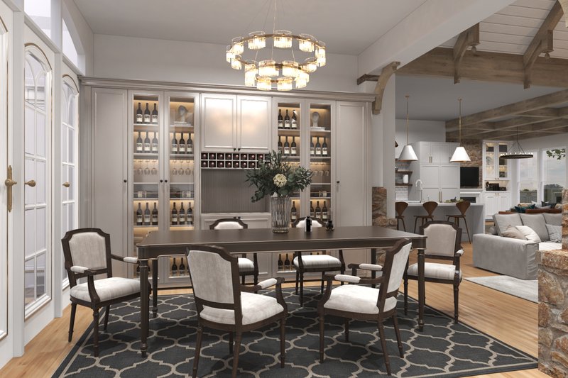 House Blueprint - Interior - Dining Room for Traditional House Plan #54-427 - 5 bed, 4.5 bath
