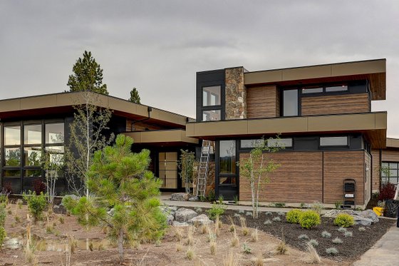 Exterior - Front Elevation 9 for Modern House Plan #892-32 - 4 bed, 4.5 bath