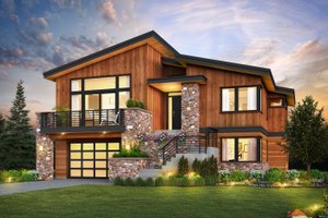 House Plan Design - Contemporary Exterior - Front Elevation Plan #48-1055